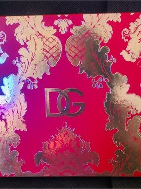 Dolce & Gabbana Metallic Gold Baroque Box on Vivid Pink